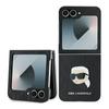 Karl Lagerfeld Saffiano Monogram Hoesje Voor Samsung Galaxy Z Flip 6 - Zwart