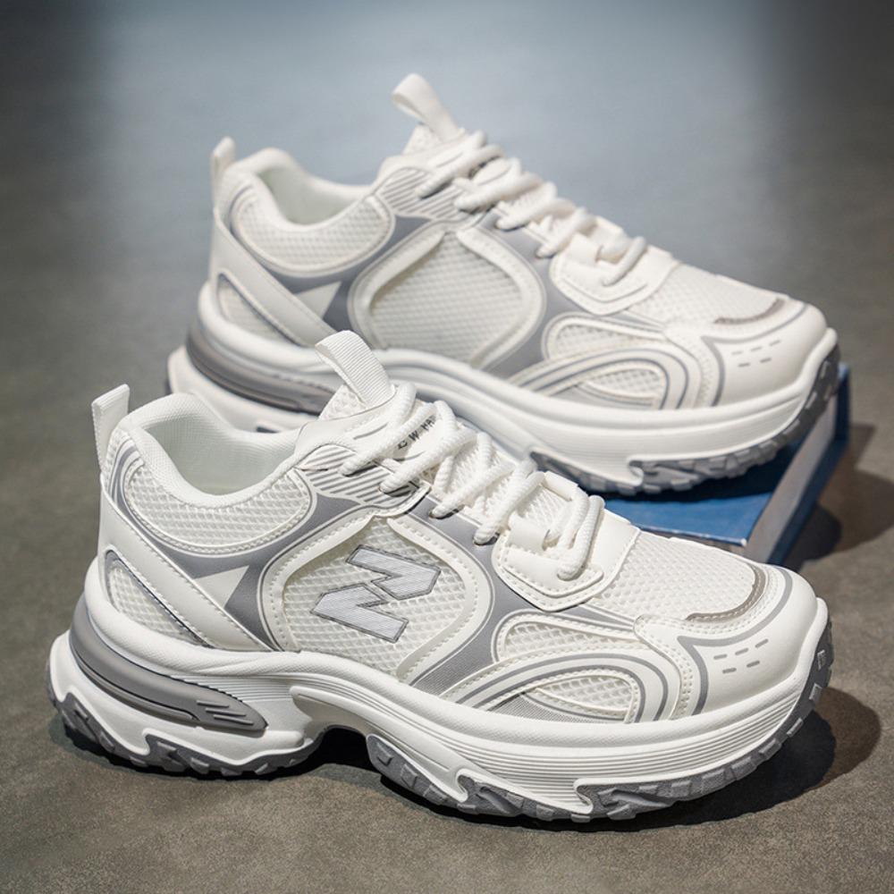 Casual Sports Shoes - Loose Sports Style Lace Up Low Top Shoes, for Outdoor Activities, Hiking, Skateboarding,Plus Size Fashionable Sports Shoes
