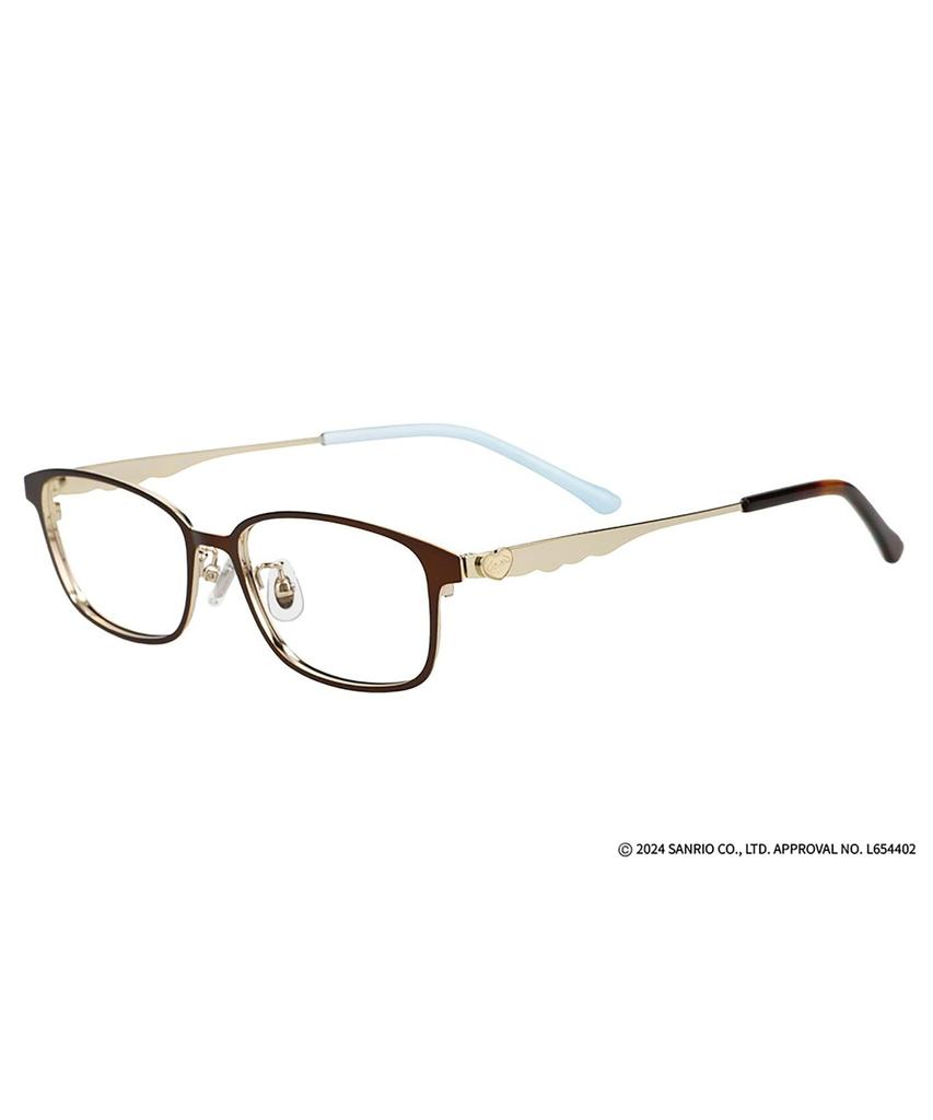 glasses eye exam fashion prescription lens prescription and cute and Sanrio characters Brown [Zoff] Wellington-style Eyeglasses, adjustment,