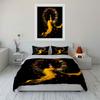 Elegant Floral Yellow Dress Set Soft Comfortable Duvet Cover Bedding Set Included 1*Duvet Cover & 2*Pillowcases, Gift