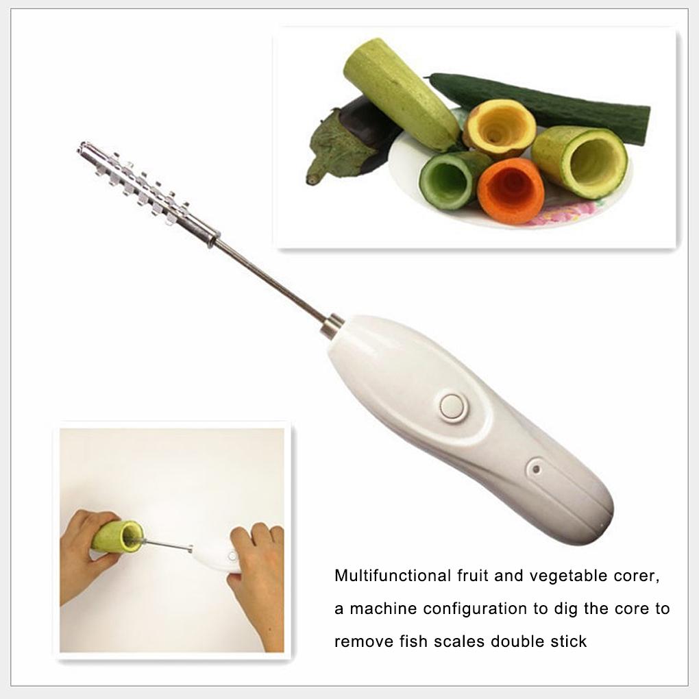 Vegetable Fruit Corer Replacement Washable Battery Powered Button Control Rechargeable Home Cooking Core Remover Tool