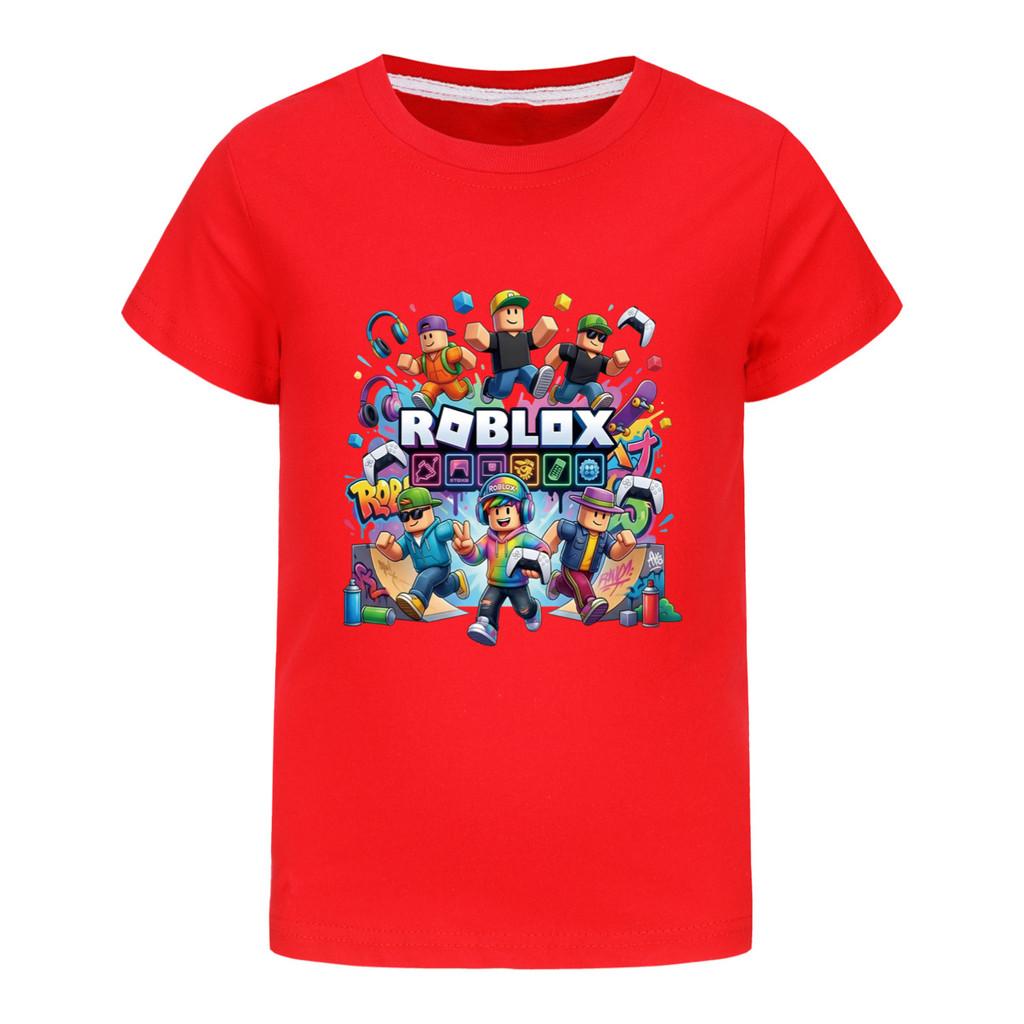 5573 Multi-color Boy Girl Roblox Print Short Sleeves T-Shirt