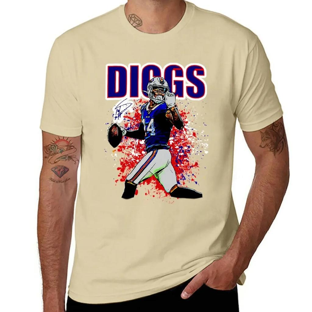 Stefon Diggs T-Shirt Sweat Kawaii Clothes Graphics Tshirts for Men