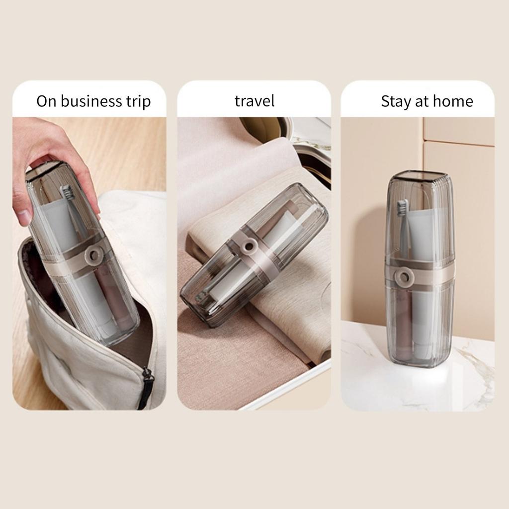 2Pcs Portable Plastic Soap Case With Toothbrush Cup For Backpackers Hotel Stay Gym Use Space Saving Travel Accessories