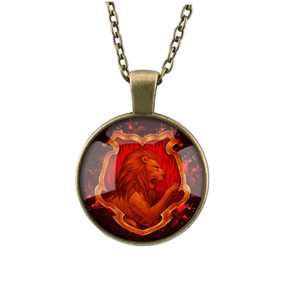 Vintage Harry Potter Gryffindor Schools Badge Pendant Locket Decor Necklace