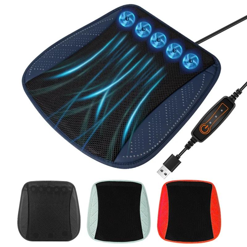 Premium Ventilated Seat Cushion Fast Cooling 3 Speed USB Car Cooler for Office Chair Memory Foam Pad Universal Ergonomic Design