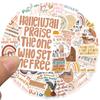 Style Bohemian 50pcs Jesus Phrases Sticker Set For Luggage Guitar Notebook And