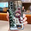 Handyhülle für Motorola Edge 50 40 Pro 60 50 40 30 Ultra Neo Fusion Moto G Play G Stylus G Power G Niedlicher Schneemann Weihnachten