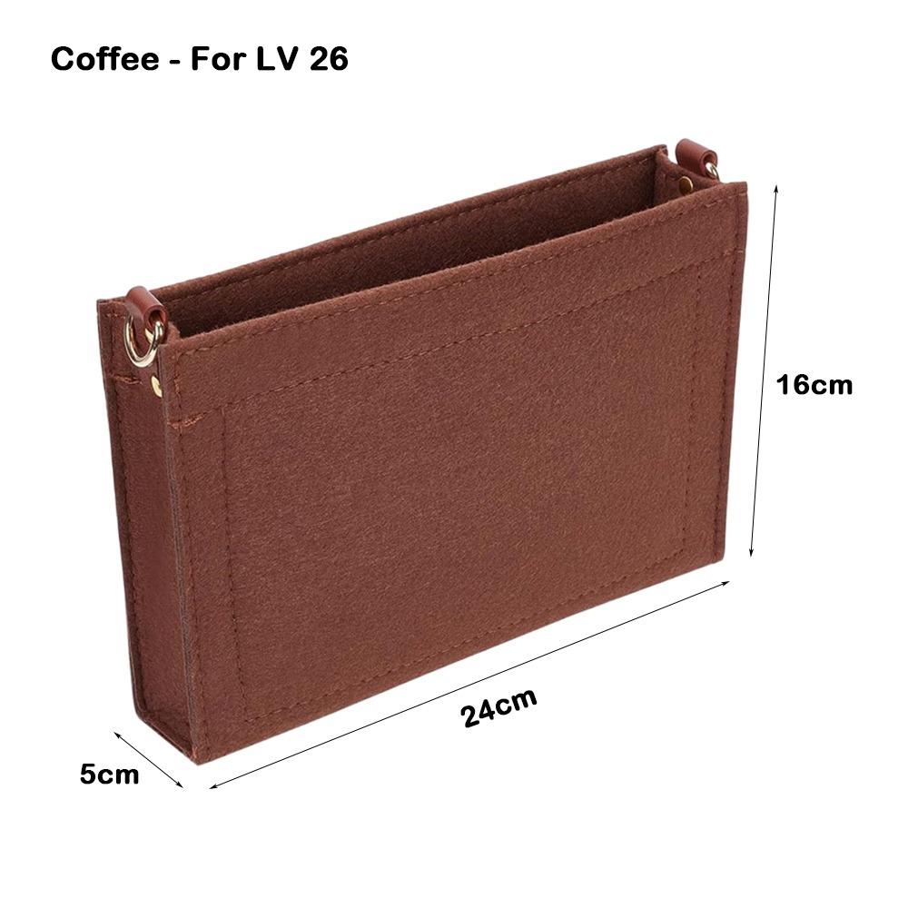 Ordentliche Filz-Handtaschen-Einlage Tasche Kosmetik-Aufbewahrungstasche Stütz-Geldbörsen-Liner Organisation Innentasche Für LV 19/26