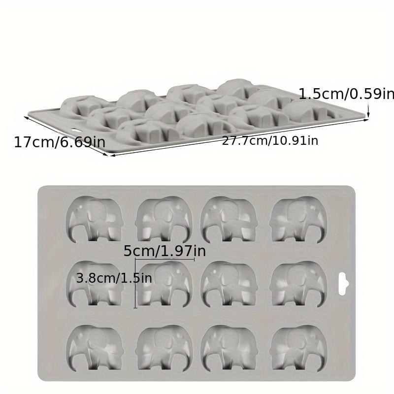 WTEMPO Elephants Silicone Molds for Making Handmade Soaps, Candles, Resin Crafts, Ornaments, DIY Projects, Home Decor & Craft Making Supplies Molds