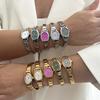 Wholesale Vintage Men Women's High Quality Stainless Steel Oval Watch Head Bracelet Fit 9MM DIY Charm Fashion Bangle Jewelry