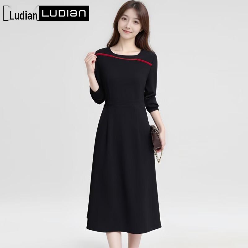 LUDIan Women s Elegant Long-Sleeve A-Line Dress XL