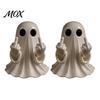 Unique Halloween Decorations Ghost Figurine, Funny Spooky Middle Finger Statue, Table Decorations, Cartoon Quirky Figurine Cute Resin Holiday Desktop