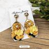 Retro Handmade Flower Wreath Earrings Femininity Personality Long Vacation Earrings Fashion Ear Accessories