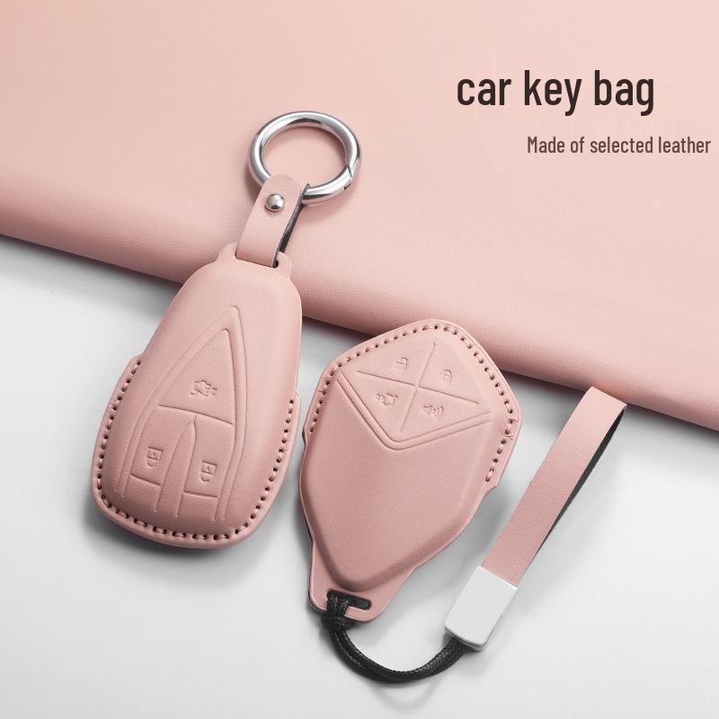 Changan Key Case for Eado, CS75, CS35, CS55 PLUS, Oshan X5/X7, Buckle UNI-TK, Ruicheng — Texture Black