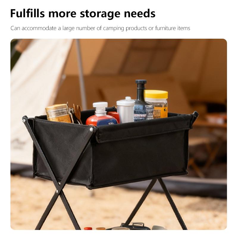 TARKA Camping Shelf 3 Layers Folding Rack BBQ Picnic Dinnerware Storage Rack Outdoor Travel Car Portable Foldable Shelf