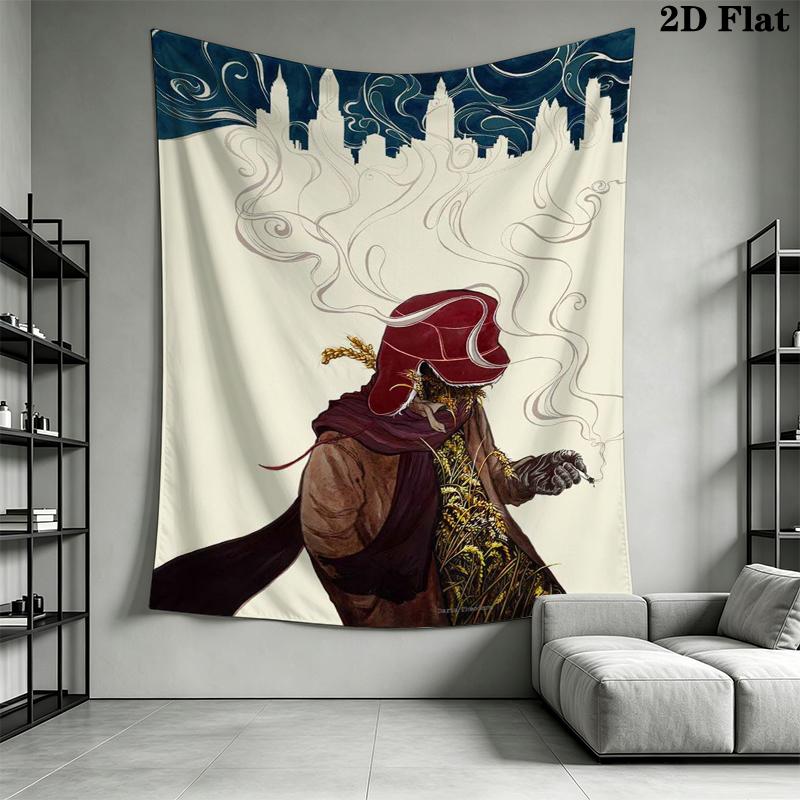 Holden Caulfield Wall Tapestry Aesthetic Wall Hanging Printed Fabric Blanket Decorative Tapestries for Bedroom Living Room Home Decor