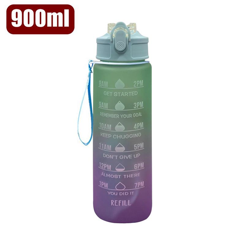 2 Liter Sports Water Bottle with Straw Men Women Fitness Water Bottle Outdoor Cold Water Bottlesc With Time Marker Drinkware New