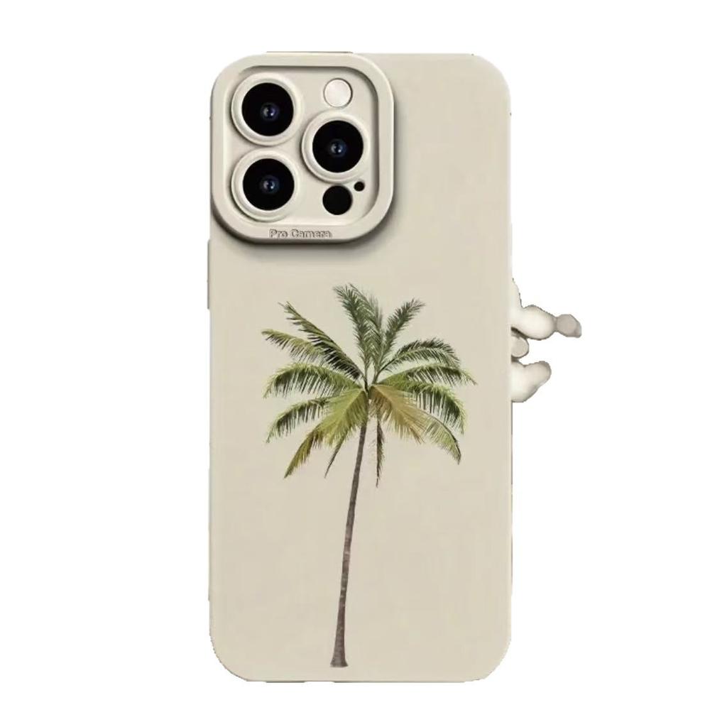 The new coconut tree is suitable for iphone17 mobile phone case 11 Apple 16promax/15 anti-drop 14pro13 Europe and America 12