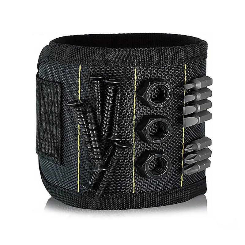 Woodworking Magnetic Wristband Portable Tool Bag Electrician Wrist Tool Belt Screws Nails Drill Bits Holder Repair Tools