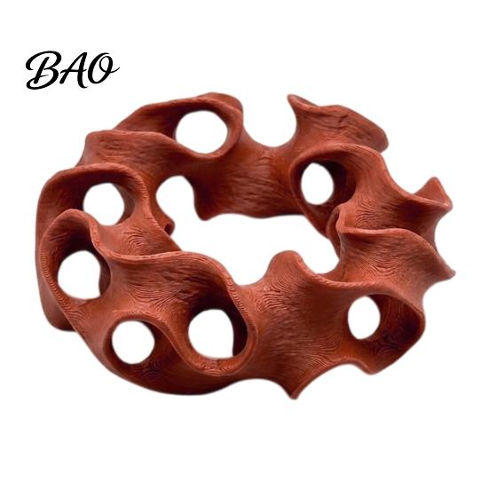 Aquarium Landscape Accessories 3D Printed Hideout Cave, Wavy Hollow Ring Fish Shrimp Shelter, Shelter Breeding Hiding Hole Decor, Tank Ornament