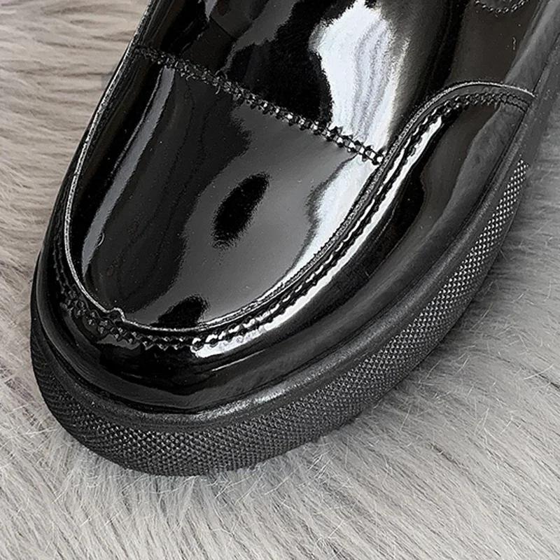 Fashion Warm Fur Ankle Furry Boots Women Snow Shoes Platform Pu Short Leather Boot Winter Thick Plush 2025 White Botas Mujer 40