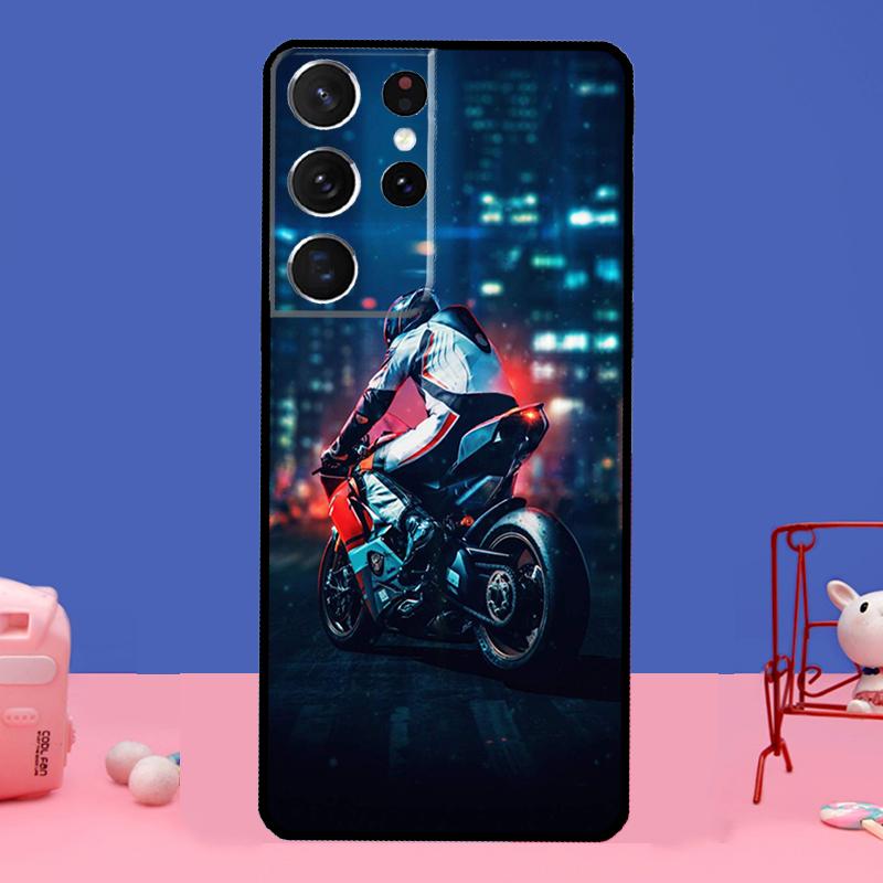 Neon Motorcycle Biker For Samsung Galaxy S20 FE S21 Ultra Note 20 S8 S9 S10 Note 10 Plus S22 Ultra Case Cover