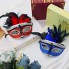 Feather Mask Plastic Half Face Mask Halloween Masquerade Mask Comfortable For Cosplay Events Christmas Easter