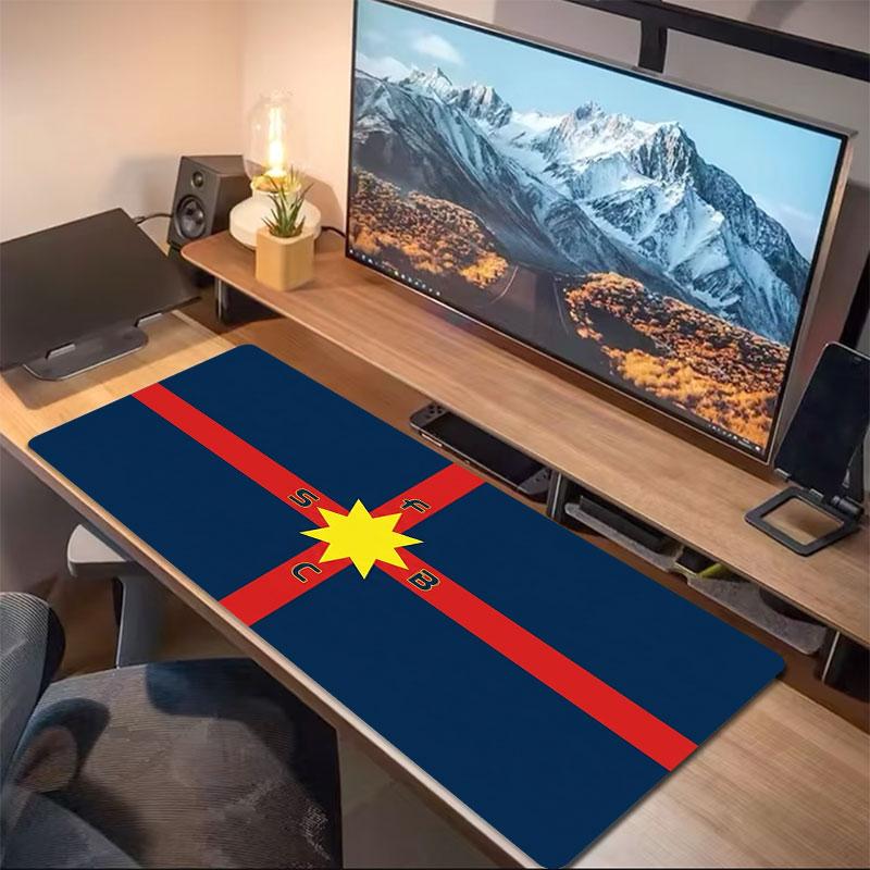 Colorful Splash Logo Large Size Mouse Pad Large Gaming Table Cushion Nonslip Laptop Tablet Big Mousepad Xxl Mat Mini Pc Playmat With Lock Edge