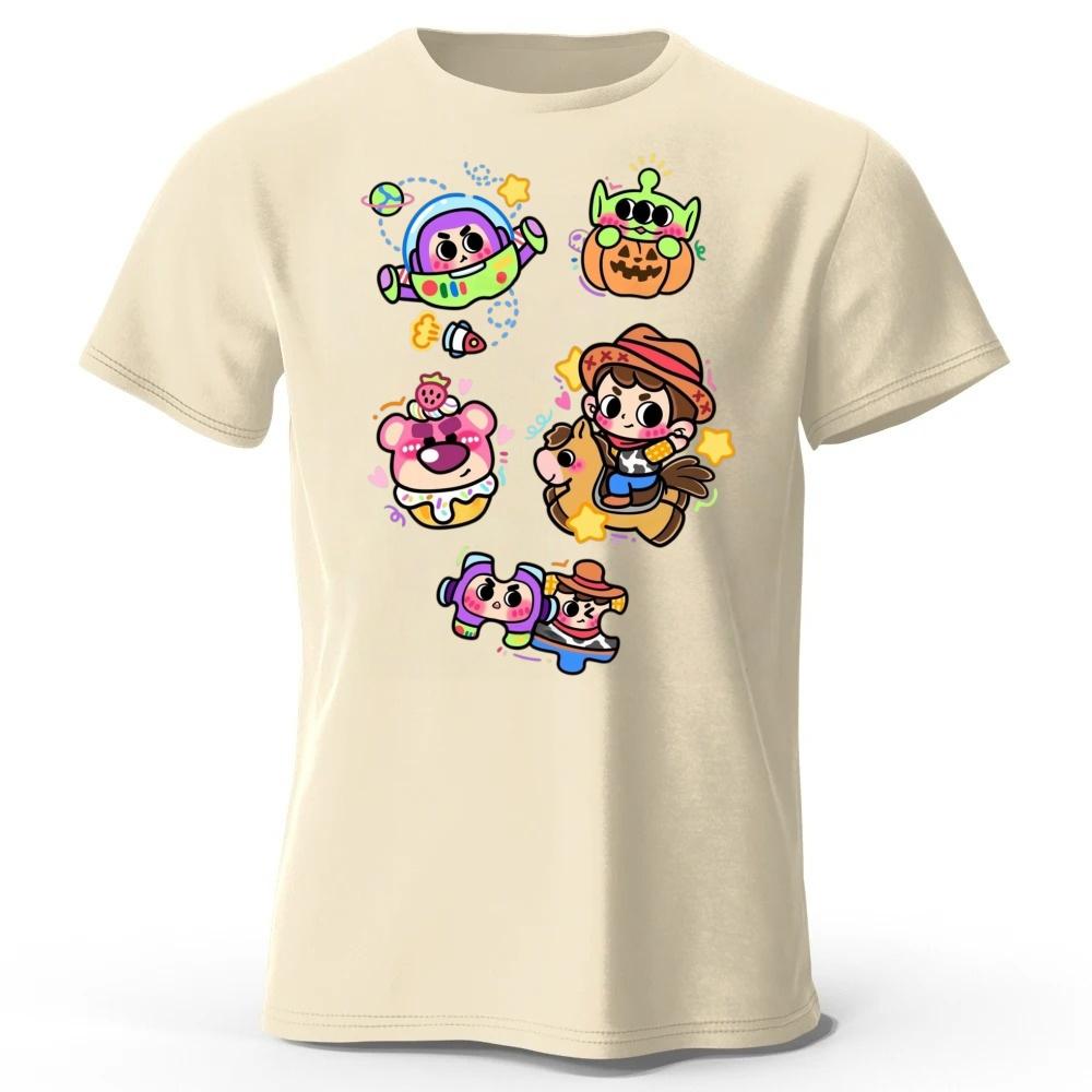 2026Latest Toy Story 5 Series Pure Cotton Short Sleeved Menswomens Daily Casual Soft Highquality Tshirt Plus Size Loose Top