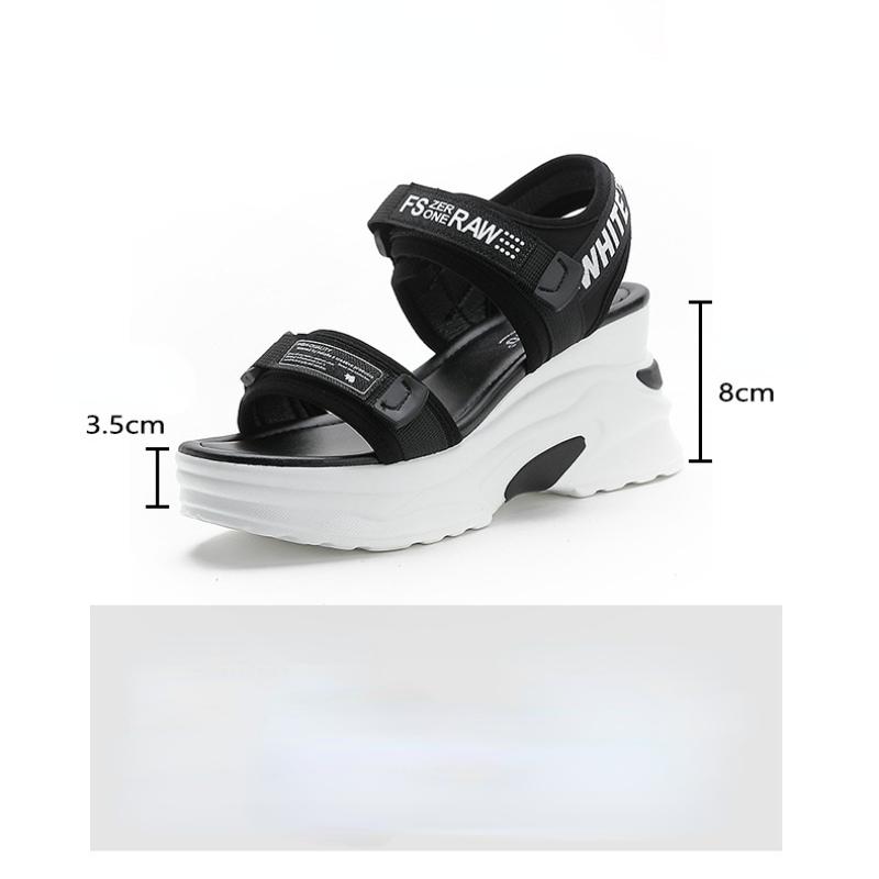 Mode Luxe Sandales à Plateforme pour Femmes Nouvel Été Polyvalent Talon Compensé Chaussures pour Femmes Élevées Sandales de Luxe Chaussures de Plage Chaussure Femme