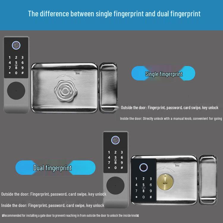 Waterproof Outdoor Smart Fingerprint Door Lock with Password Compatibility