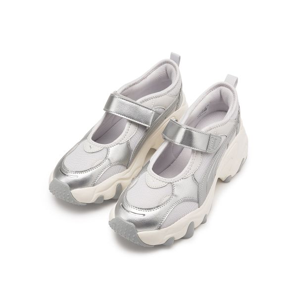 Puma Pulsar Wedge Sandal Feather Gray Silver Women Sneakers Grey 398677-06