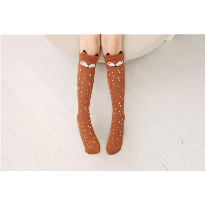 Children's Cartoon Cotton Mid-Calf Socks - Toddler & Baby Girl Long Socks