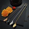 304 Edelstahl Barlöffel mit langem Griff Doppelkopf Bartender Cocktail Swizzle Sticks Rührstab Stick Küchenzubehör