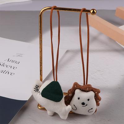 Cute Animal Pendants Handmade Key Chain Decorative Bag Charm Elephant Rabbit Lanyard Toy