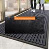 Rubber Door Mat Heavy Duty Entrance Rug Non Slip Waterproof Indoor Outdoor Entryway Floor Mat Dirt Trapper
