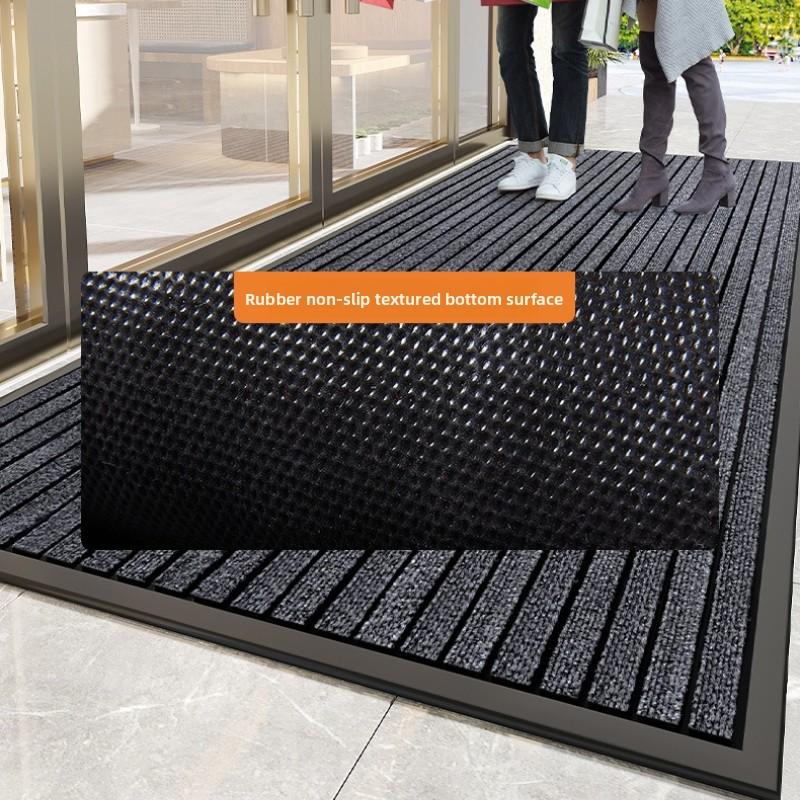 Rubber Door Mat Heavy Duty Entrance Rug Non Slip Waterproof Indoor Outdoor Entryway Floor Mat Dirt Trapper