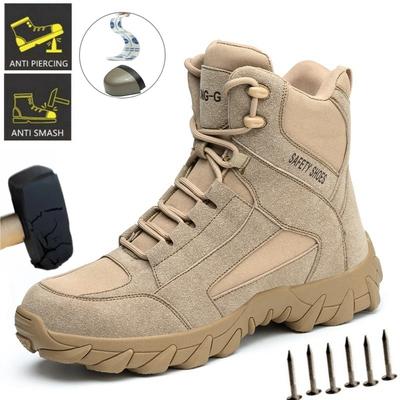 Bottes de Travail à Embout Acier Indestructibles Chaussures de Sécurité Homme Baskets Anti-Perforation Chaussures Homme Chaussures de Randonnée Antidérapantes