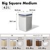 OXO Storage OXO Plastic Airtight Pop Containers Dry Moisture Big Square Medium Containers, 4.2L (for Food, Condiments, Goods, Protection),