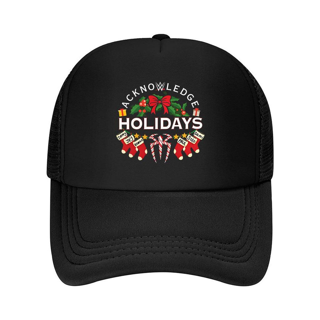 Holiday Aliens Whimsical Inspired Festive Xenomorph Design Mesh Baseball Cap