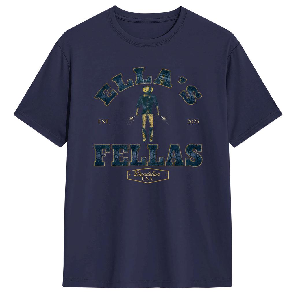 Ella Fellas Club T Shirt Unisexs Vintage TShirts Beach Crew Neck Harajuku Tee Shirt Hot Sale Oversized Tops