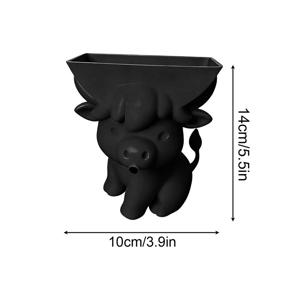

Sponge Holder with Drainage Cow Cute Decor Sponge Holder for Kitchen Sink for Home Apartment Dorm Farmhouse RV Bathroom Shower чёрный