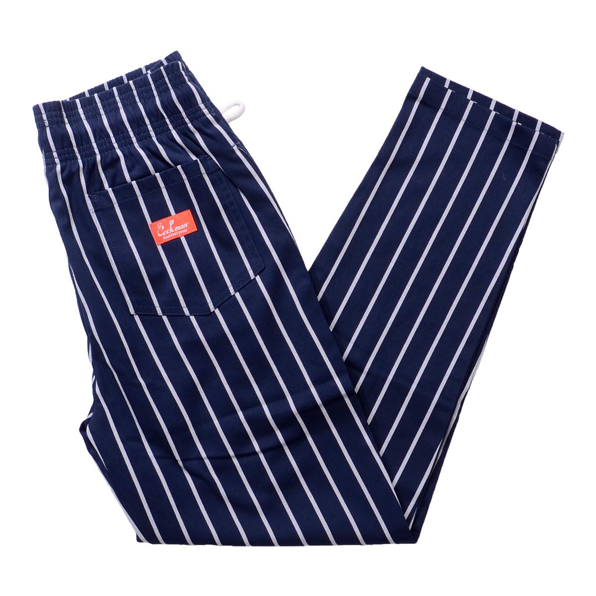 Штаны шеф-повара/Брюки официанта COOKMAN, В полоску, Прямой крой, Новая модель, Зауженные повседневные брюки, Cookman Stripe, Темно-синий, 231-01860
