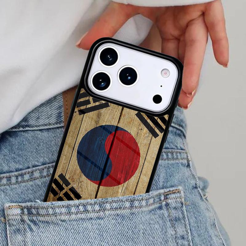 South Korea Flag Phone Case for iPhone 17ProMax 12 13 14 15 16e 17 Pro Max Plus Air Cover