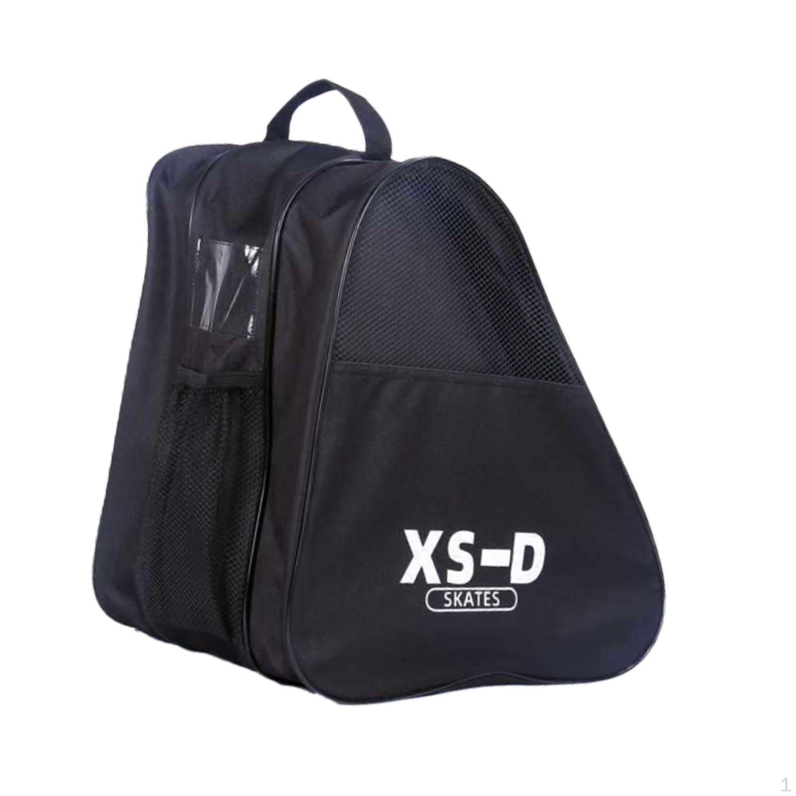 

Сумка для роликовых коньков, легкая сумка с ручкой, аксессуары для катания на коньках, хранение обуви на льду чёрный