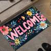 Spring Flower Welcome Doormat Decor Kitchen Corridor Balcony Rugs Carpet Living Room Bath Anti-slip Foot Mat Bedroom Floor Mat