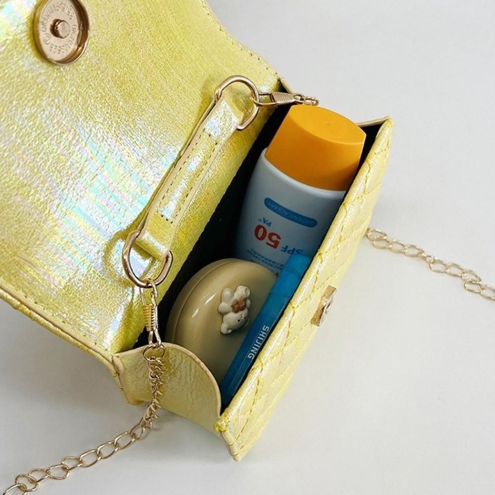 Mini Bow Crossbody Bag PU Leather Children Coin Purse Simple Pearl Handbag Women