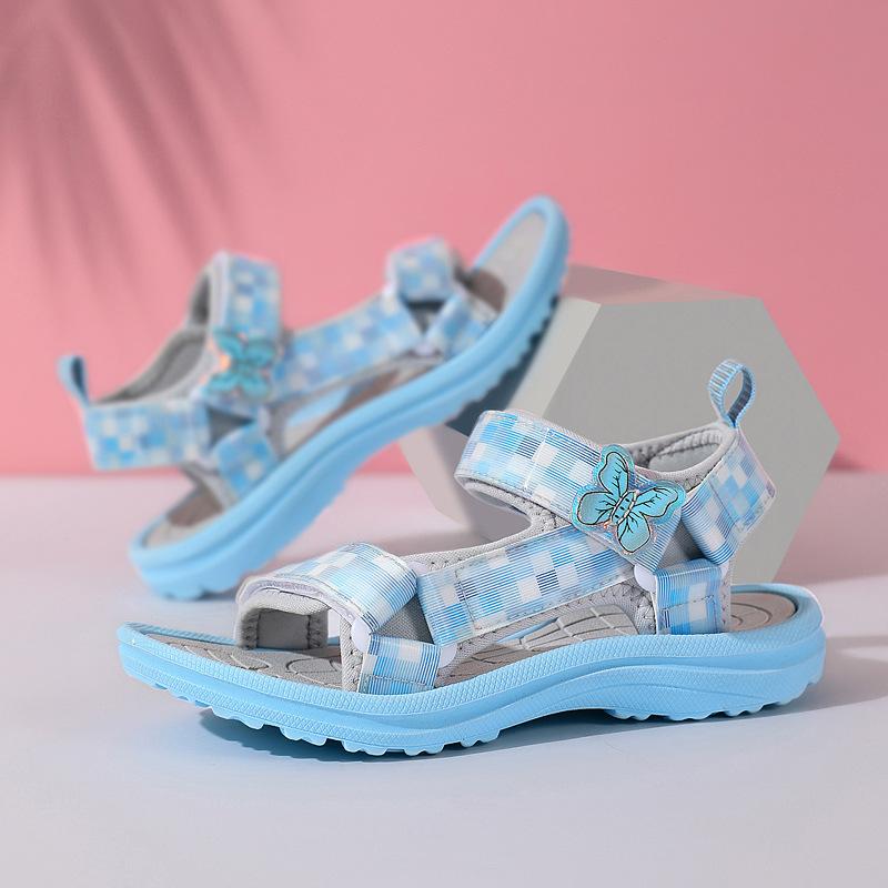 2025 summer new EVA non-slip soft-soled girls shoes girls sandals princess style children's fashion beach shoes
