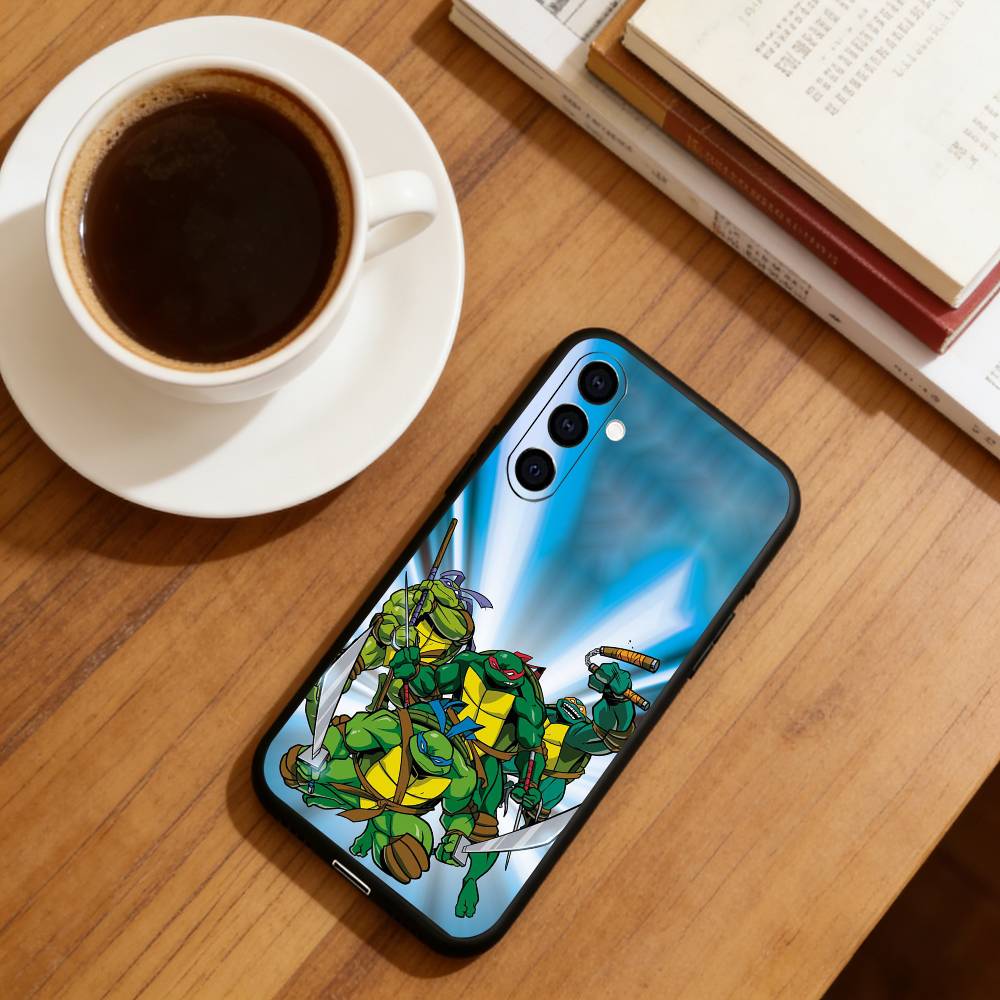 Cartoon TMNT Phone Case For Samsung Galaxy A73,A72,A71,A70,A53,A52,A51,Soft Silicone Black Cover